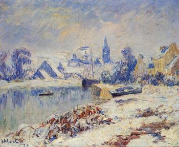 亨利 莫雷 Quimper, Lake Marie in the Snow 亨利 莫雷 Quimper, Lake Marie in the Snow